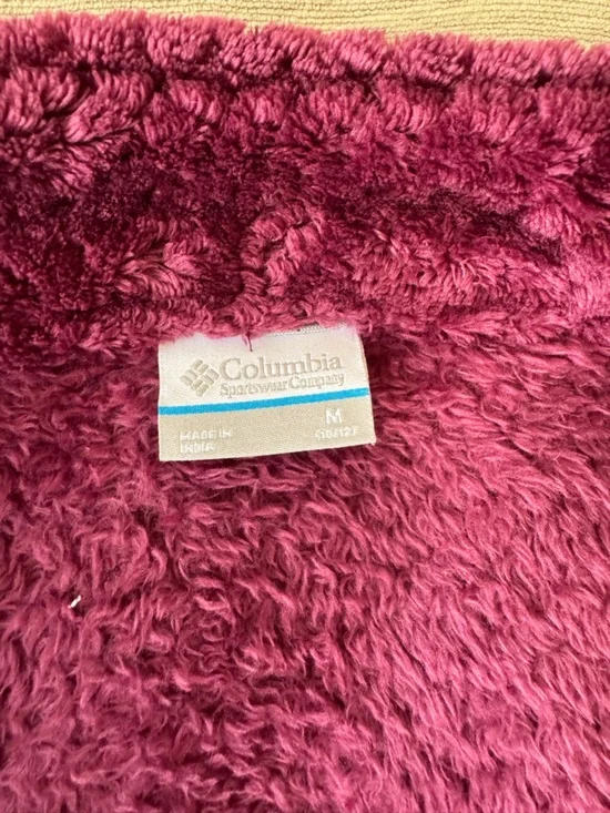 Columbia Kids Fleece Jacket Youth Medium 10-12 Pink Full Zip Sherpa Cozy Soft - Picture 5 of 9